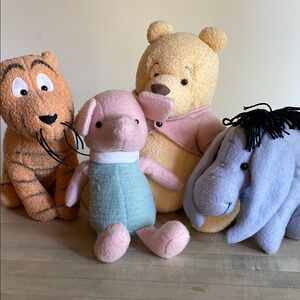 Vintage Disney Classic Nursery Winnie the Pooh, Piglet, Eeyore, Tigger Plush